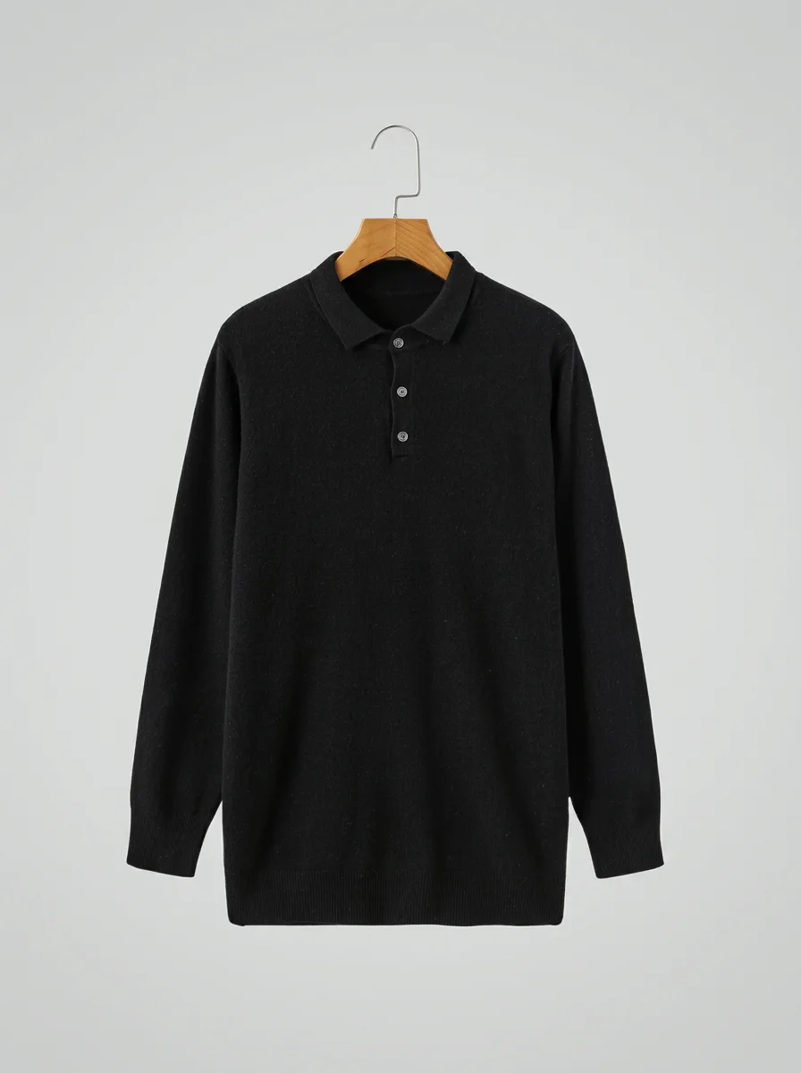 Polo vintage cachemire pur maille dense quotidien - Vue 11 - Polo vintage