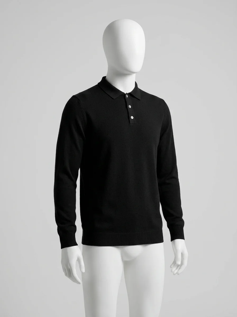 Polo vintage cachemire pur maille dense quotidien - Vue 13 - Polo vintage