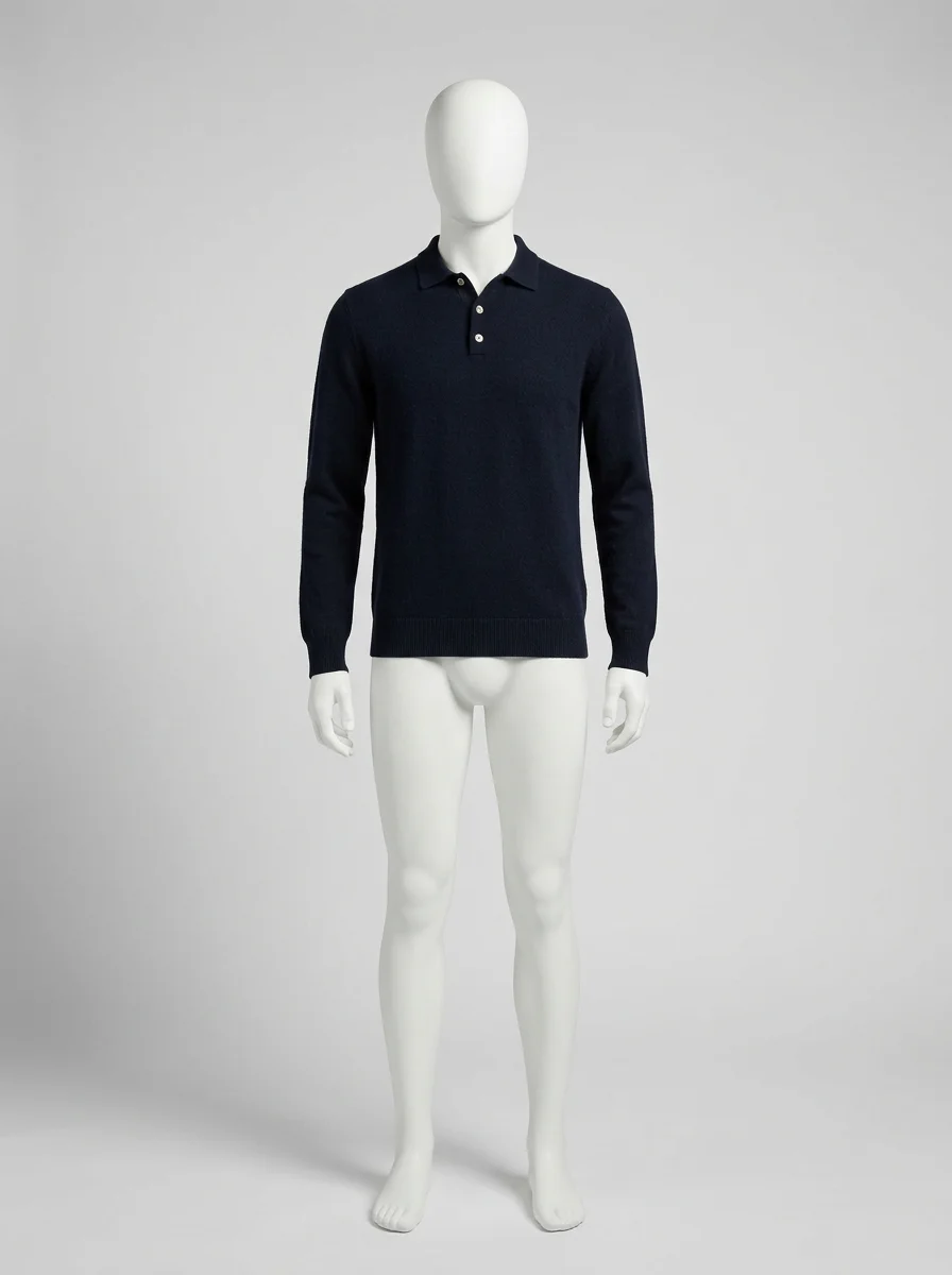 Polo vintage cachemire pur maille dense quotidien - Vue 15 - Polo vintage