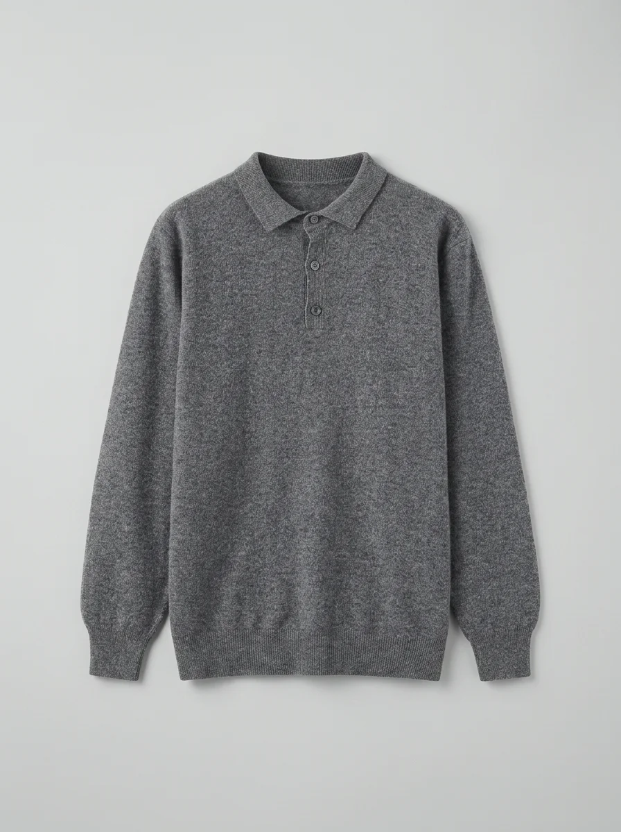 Polo vintage cachemire pur maille dense quotidien - Vue 19 - Polo vintage