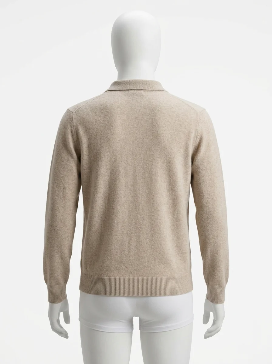 Polo vintage cachemire pur maille dense quotidien - Vue 2 - Polo vintage