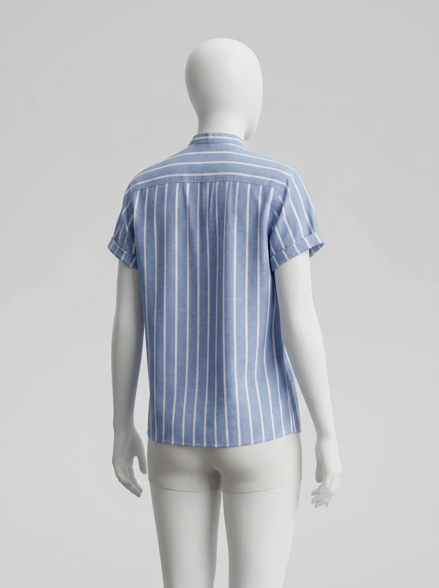 Polo vintage coton bio rayé style marin - Vue 10 - Polo vintage