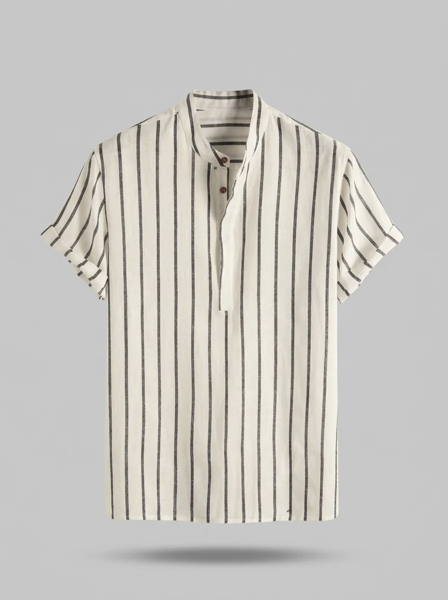 Polo vintage coton bio rayé style marin - Vue 11 - Polo vintage