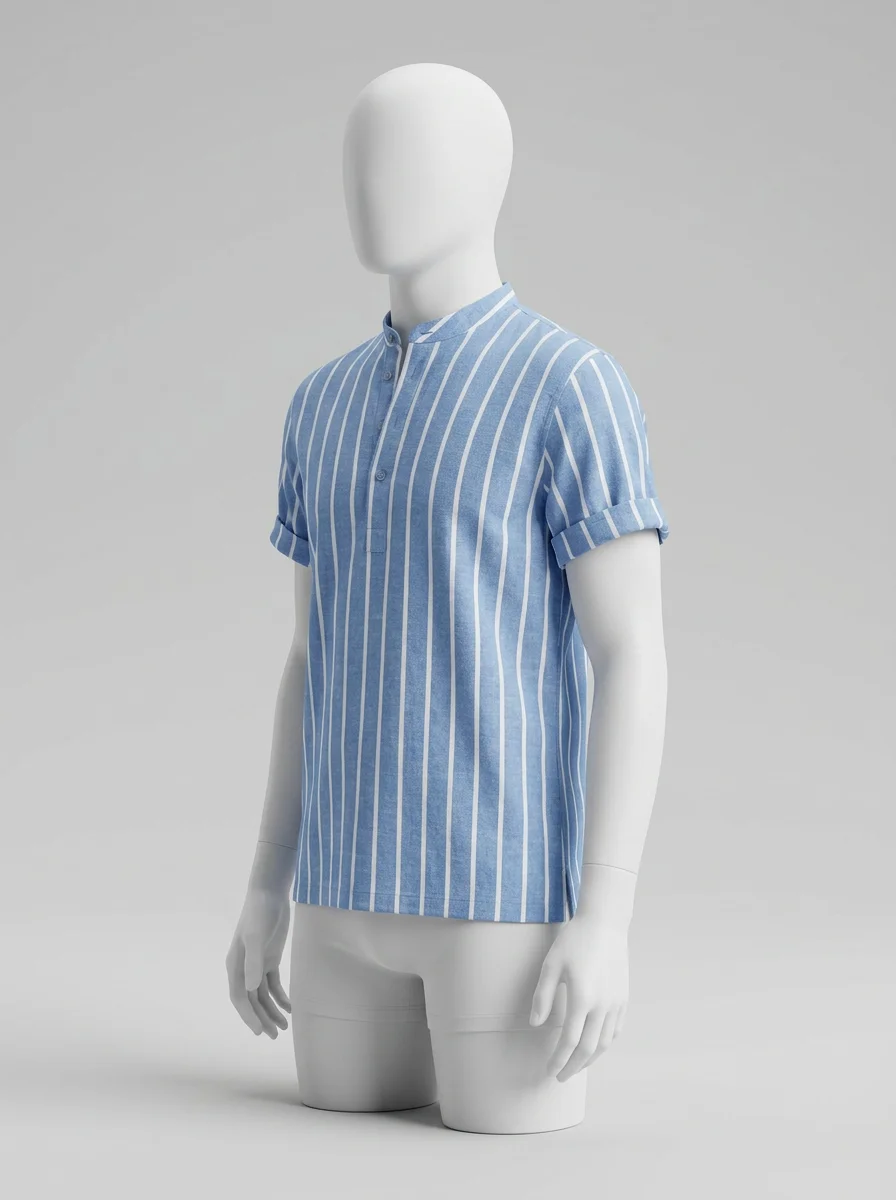 Polo vintage coton bio rayé style marin - Vue 3 - Polo vintage