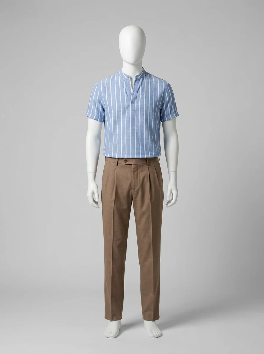 Polo vintage coton bio rayé style marin - Vue 6 - Polo vintage