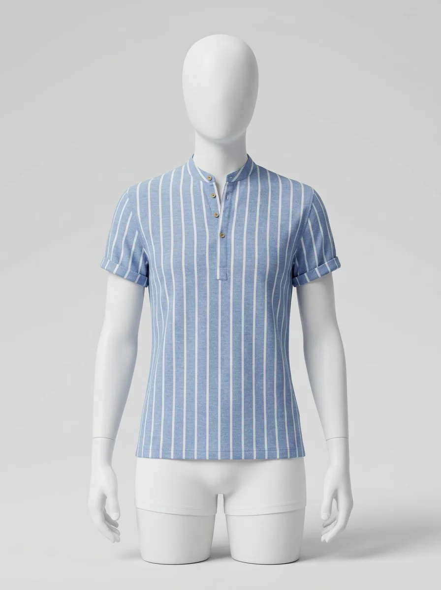 Polo vintage coton bio rayé style marin - Vue 8 - Polo vintage