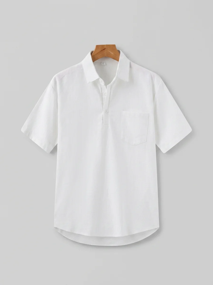 Polo vintage lin léger quotidien homme - Vue 11 - Polo vintage