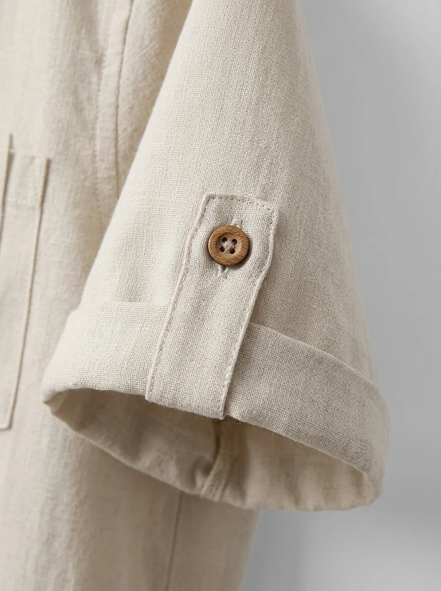 Polo vintage lin léger quotidien homme - Vue 5 - Polo vintage