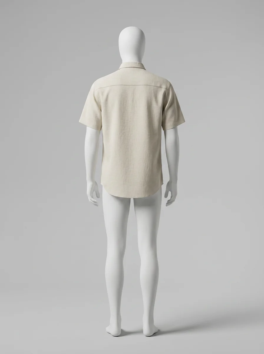 Polo vintage lin léger quotidien homme - Vue 8 - Polo vintage