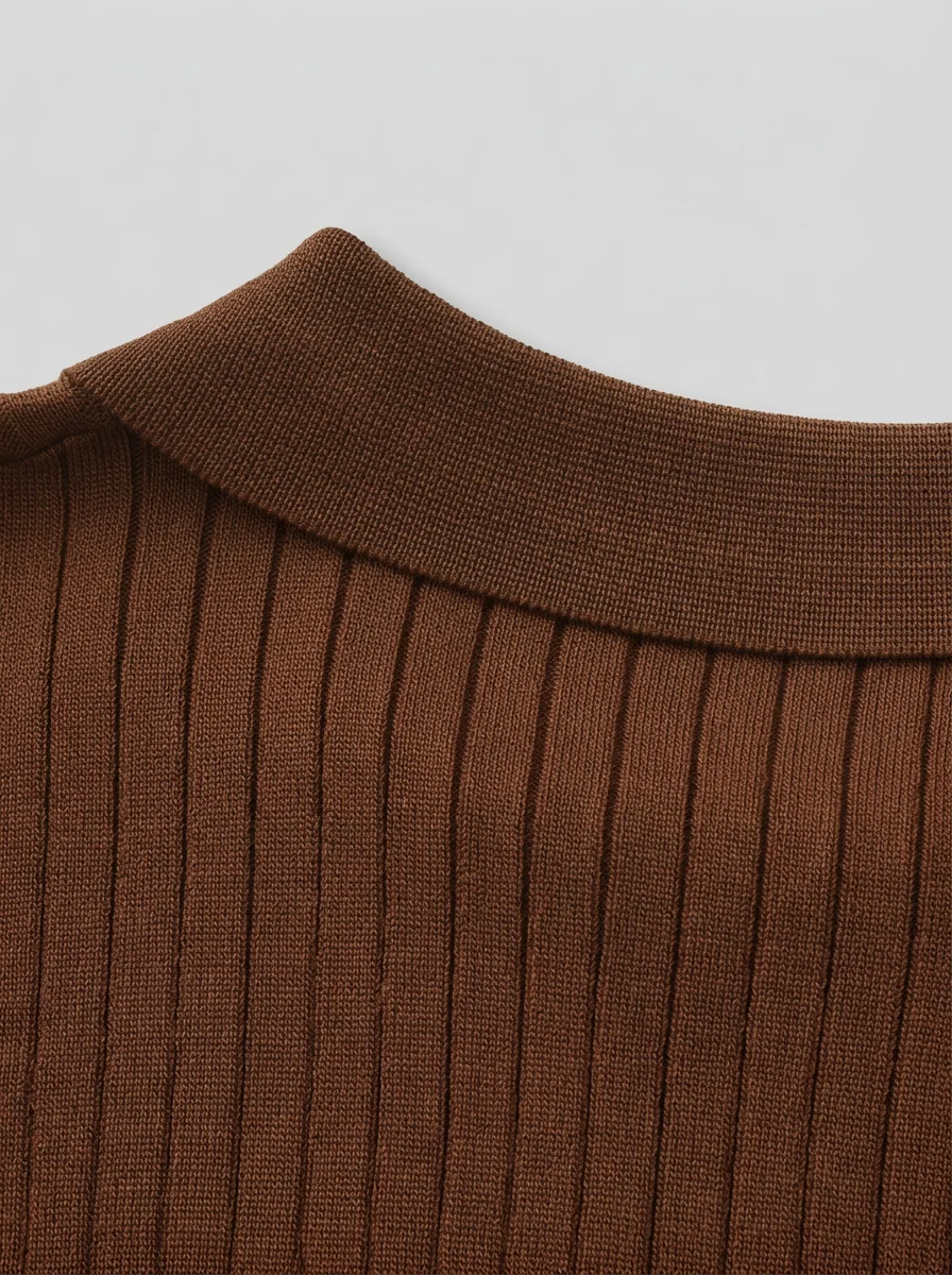 Polo vintage maille côtelée élégant homme décontracté - Vue 20 - Polo vintage